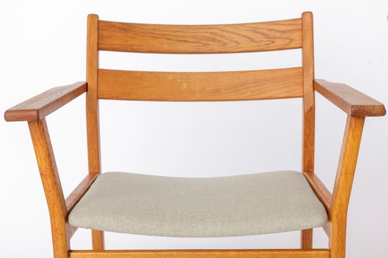 Image 1 of Set of 6 Kurt Østervig Oak Dining Chairs for KP Møbler, Danish Mid Century Chairs 1960s, Arm & Side Chairs