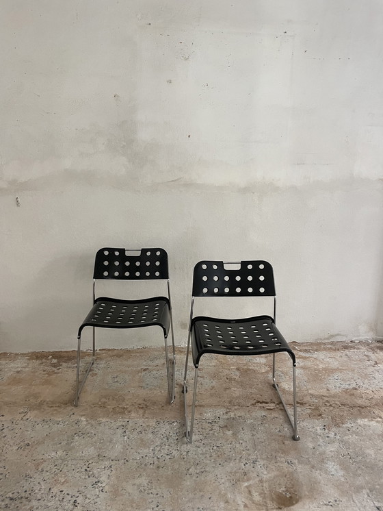 Image 1 of Sedie vintage in metallo Omstack - Bieffeplast, anni Settanta, set di 2