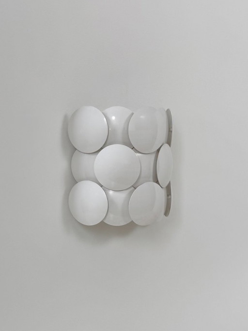 Applique vintage, ABS e metallo laccato bianco, Francia, 1980