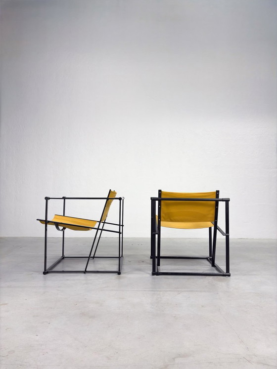 Set 'FM60' Armchairs by Radboud van Beekum for Pastoe – Canvas, Iron (photo 10 of 20)