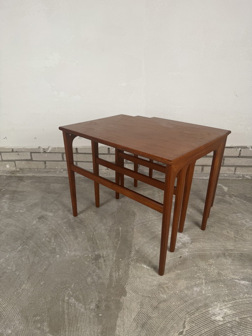 Danish Teak Nesting Table Set – Mid-Century Elegance