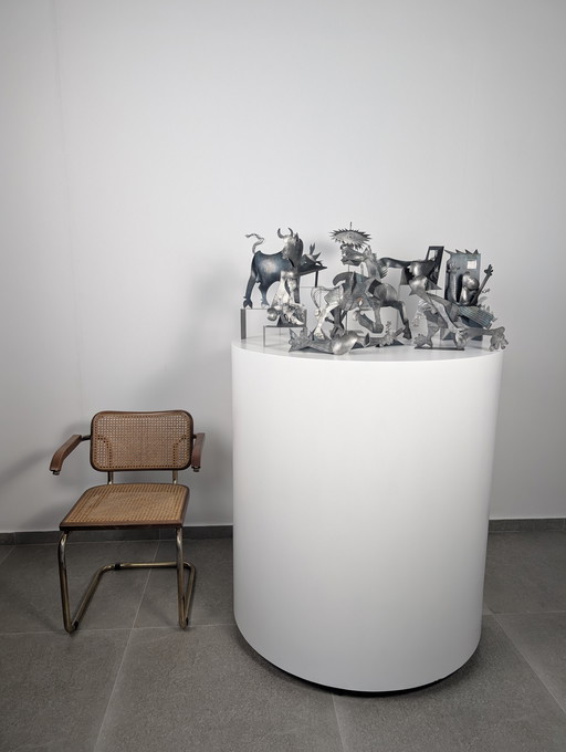 Sculptural Group "After Picasso" in Metal, Guernica Tribute, Late 20th Century
