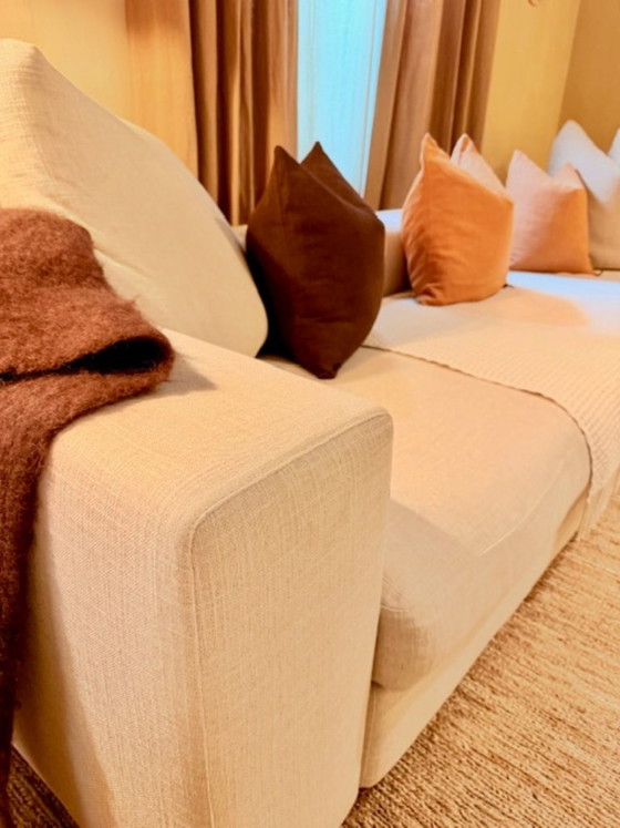 Divano beige 3-5 posti, Camerich Belgique, Divani 3 posti, Tessile, Modern (foto 4 di 5)