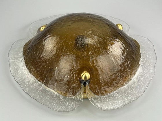 Image 1 of 60's 70's Peill & Putzler Plafonnier Verre Space Design Lampe