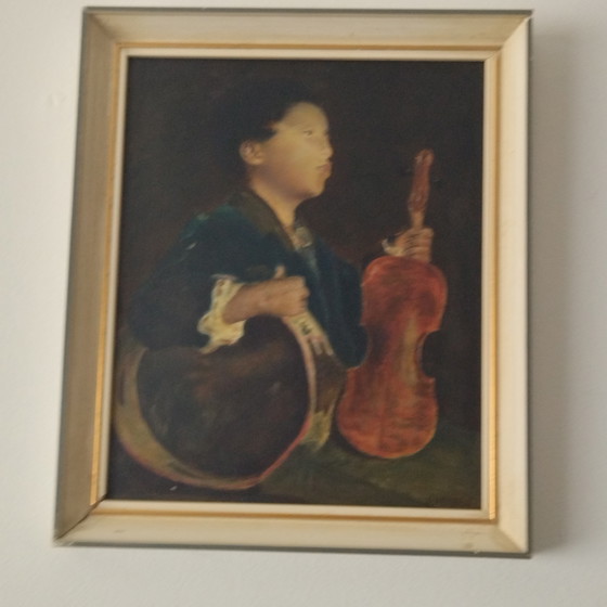 Image 1 of Porträtmalerei. Junge mit einem Schlagzeuger