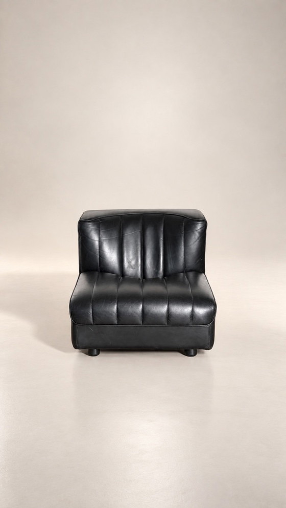 Divano Modulare '9000' in Pelle Nera di Tito Agnoli – Mobilier international, Divani modulari (photo 4 of 17)