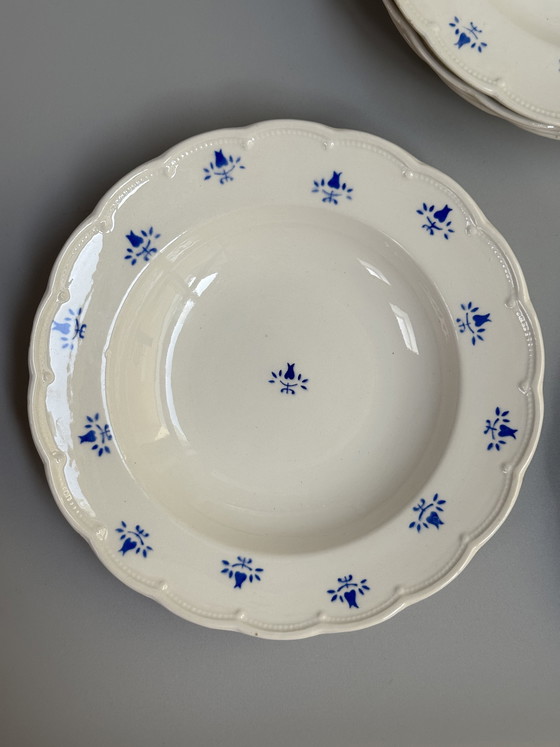 Image 1 of Boch Frères La Louvière, Set di 6 Piatti Fondi Vintage, 1940 circa