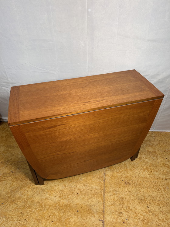 Image 1 of Mid-Century Retro Vintage Teak Drop Leaf Dining Table by McIntosh – 1960–1970  Elegant, Functional, and Space-Saving | Classic B