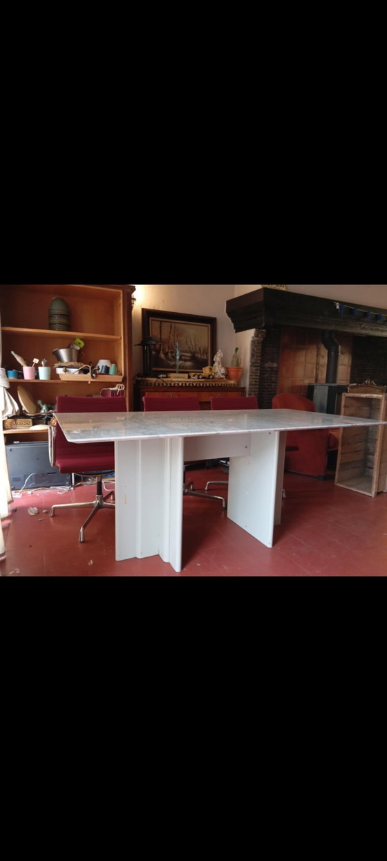 Image 1 of Italian marble dining table