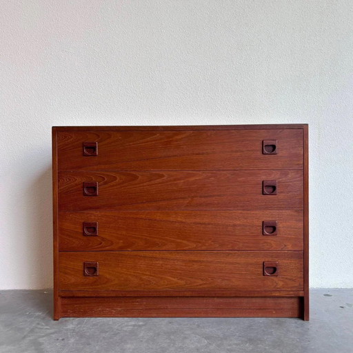 Vintage Kommode Teakholz auf Sockel
