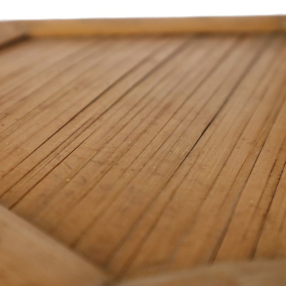 Ensemble vintage de 3 tables d'appoint gigognes en bambou et rotin, style bohème – Bamboo (photo 12 of 15)