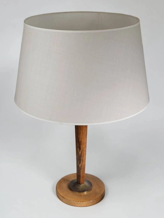 Unilux Design Mazda Lamp 1960s – Table lamps, Wood, Cotton, Vintage (photo 8 of 10)