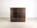Original USM Haller filing cabinet 2x4 brown vintage shelf chest of drawers