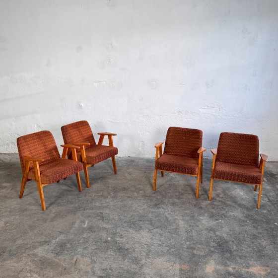 Image 1 of Ensemble de 4 fauteuils hongrois de style type 366, années 1960
