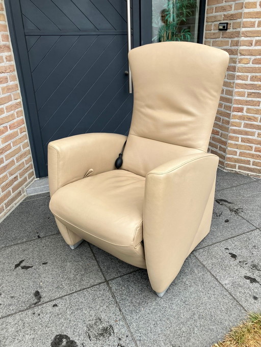 Jori Vinci Medi Multi-move Relax TV chair Beige leather Zgan!!!