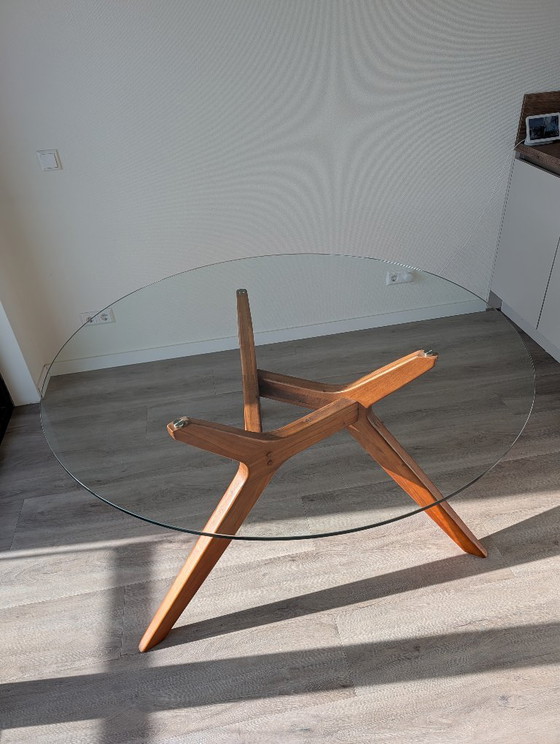 Tavolo da pranzo rotondo in vetro Maricielo 130 cm (La Redoute) – AM.PM (Base in noce) – Tavoli da pranzo (photo 6 of 7)