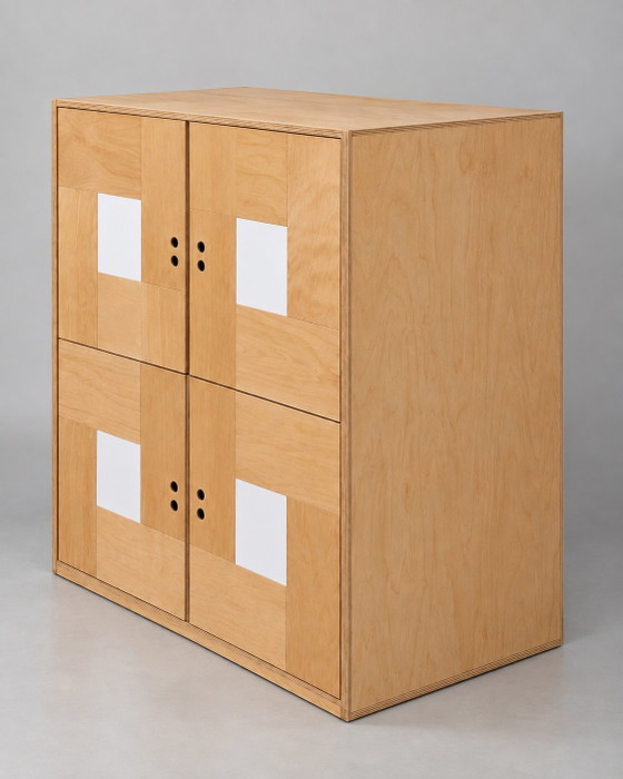 Vintage IKEA KUSK Storage Cabinet Set – Birch Plywood – 90s (photo 5 of 10)
