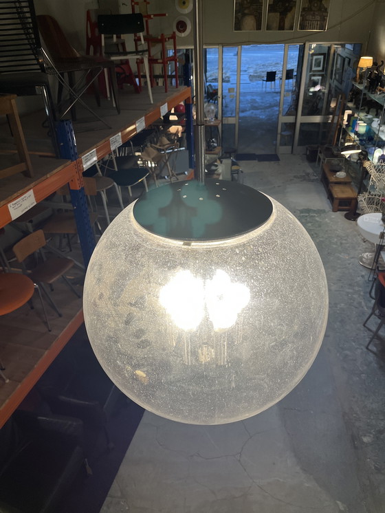 Image 1 of Zeer grote vintage globe Glashütte lamp diameter 50cm