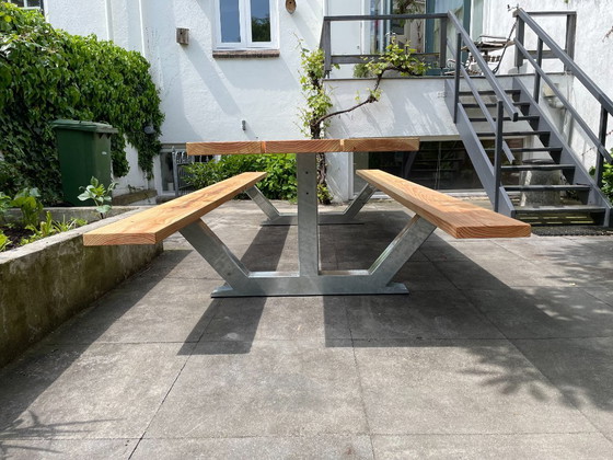 Image 1 of Table de pique-nique moderne Anchor en bois de Douglas 360 cm