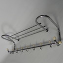Chrome-plated vintage wall coat rack, 1950s