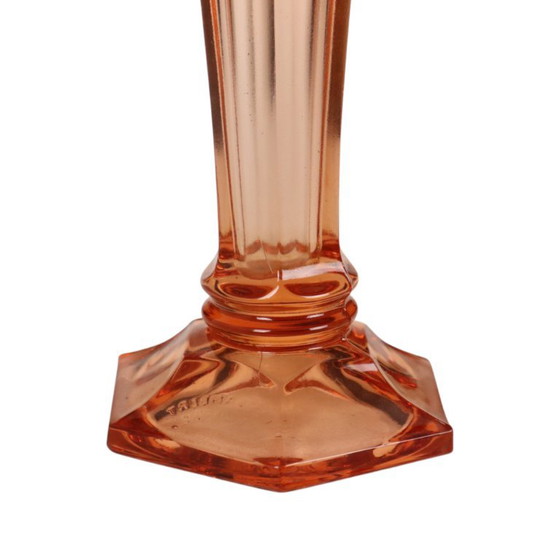 Pink Rosaline Art Deco Vase VSL Luxval Americain 23cm – Glass (photo 6 of 13)