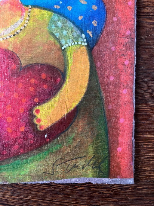 Signed work in mixed media Sabine Tuchel