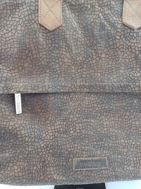 Bolso de Trabajo Grande Cuero Marrón Craquelado Como Nuevo – Shabbies Amsterdam, Bolsas para portatil (photo 2 of 8)
