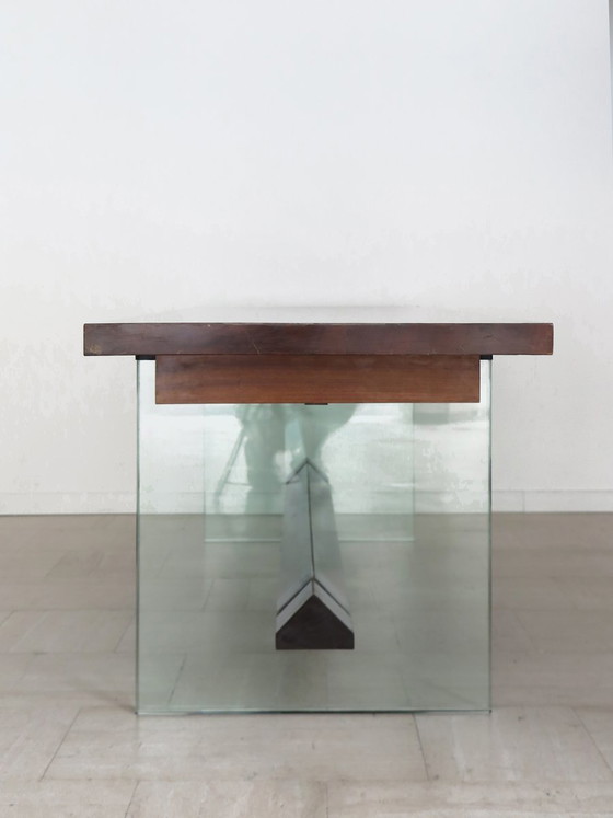 Large Console by Fontana Arte, Italy, 1960s – Wood, Glass (photo 11 of 21)