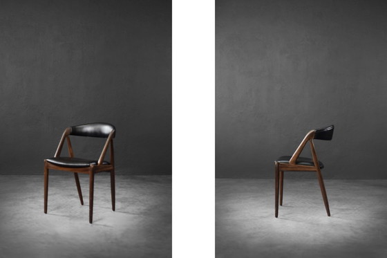 Image 1 of Vintage Mid-Century Danish Modern Teak Office Chair Model 31 by Kai Kristiansen for Schou Andersen Møbelfabrik, 1957