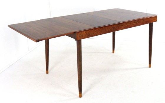 Image 1 of Extendable rectangular rosewood dining table vintage