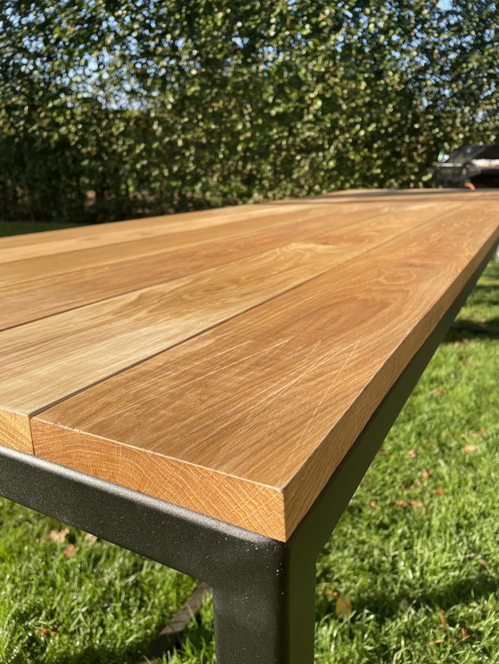 Image 1 of Eiken eettafel/ alles op maat