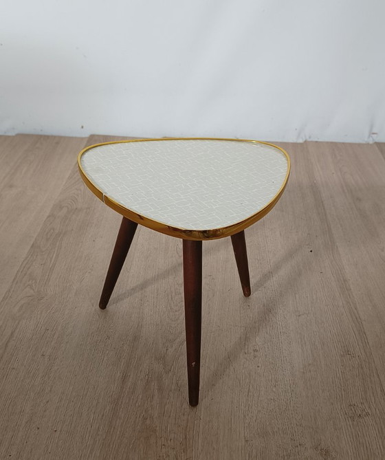 Vijftiger jaren bijzettafel – Metaal, Kunststof (photo 5 of 6)