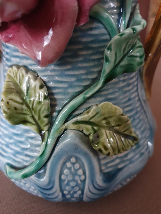 Image 1 of Art Nouveau vase ca. 1900 - relief rose - 27 cm
