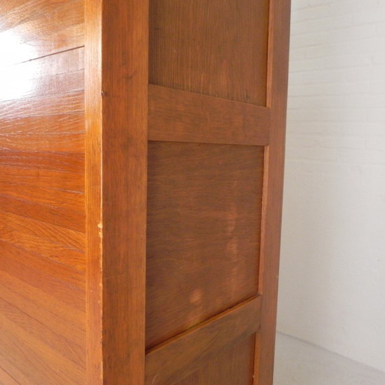 Image 1 of Eichenschrank mit Rollläden und 3 Rollläden, 180 cm hoch, 1950er Jahre
