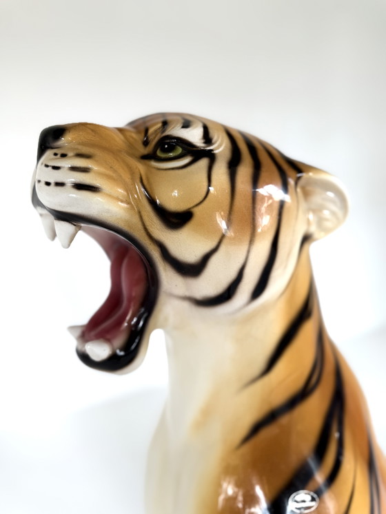 Image 1 of Tigre italiana in ceramica vintage XL, anni '60