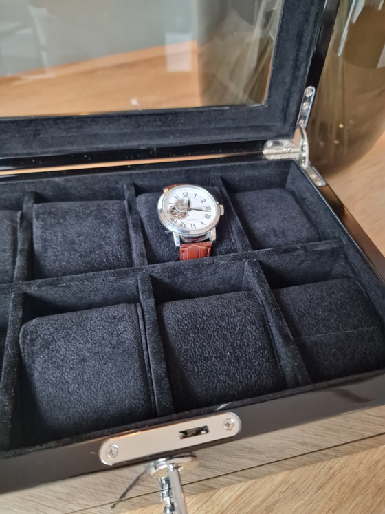 Image 1 of Ligne Exclusive - Coffret à Bijoux - Coffret haut de gamme pour montres, bijoux et lunettes de soleil - pour 8 grandes montres -
