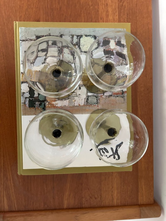 Image 1 of 4 bicchieri da vino vintage tedeschi della Mosella verdi