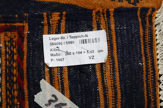 Image 1 of Afghan Kelim Deco Art Handgewebt Neuer Teppich 280 x 194 cm 