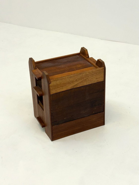 Image 1 of Table de chevet Art déco en chêne massif