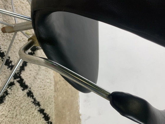 Seven Office Chair by Arne Jacobsen for Fritz Hansen, Denmark, 1960s – Swivel chairs, Leather, Vintage (photo 5 of 8)