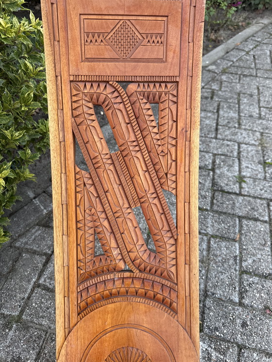 Image 1 of Houten vouwstoel vintage handgesneden 