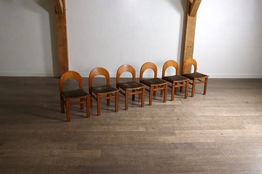 Set van 6 Arcadia eetkamerstoelen van Caraceni voor Tagliabue di Cascina Armata, Italië, jaren 70