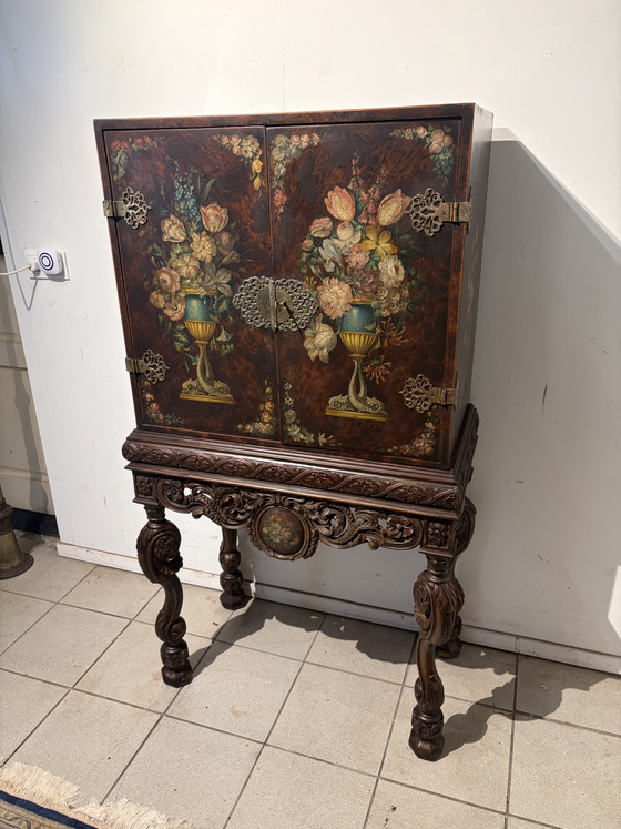 Antiek Zeldzaam Rariteitkabinet – Kasten, Metal, Wood (photo 3 of 11)