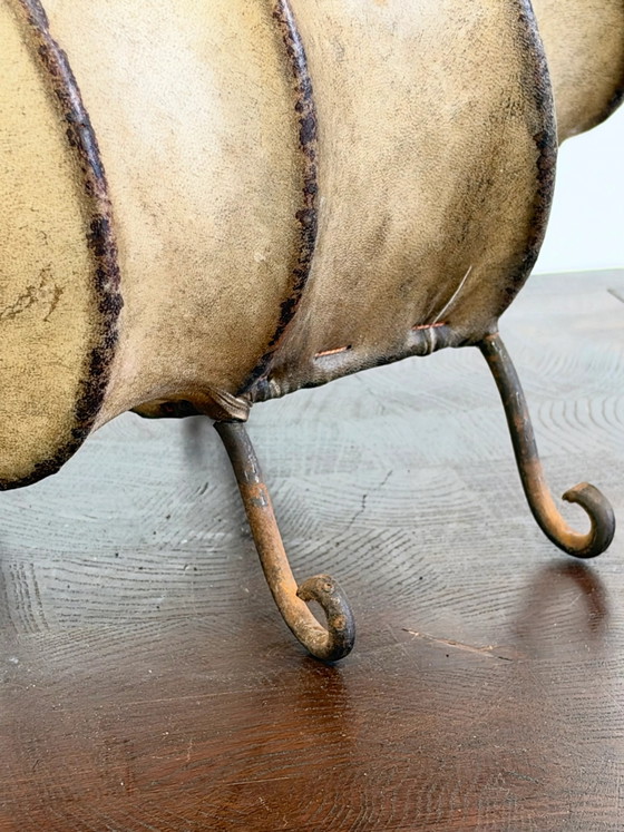 Lampe de table Vintage Rawhide Swirl au design organique (photo 11 of 11)