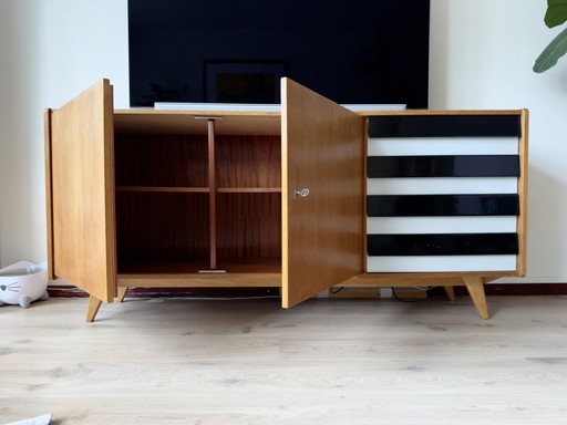 Vintage Jiri Jiroutek Dresser / Sideboard – Black and White Plastic Drawers – dressoirs, Wood (photo 2 of 8)