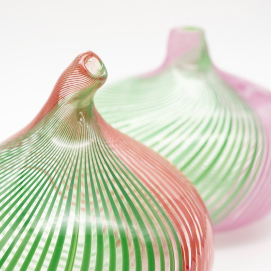 Image 1 of Rosenthal Glasstudio Mario Colelli & Hertha Bengtson Murano Hand-blown Vase DUO