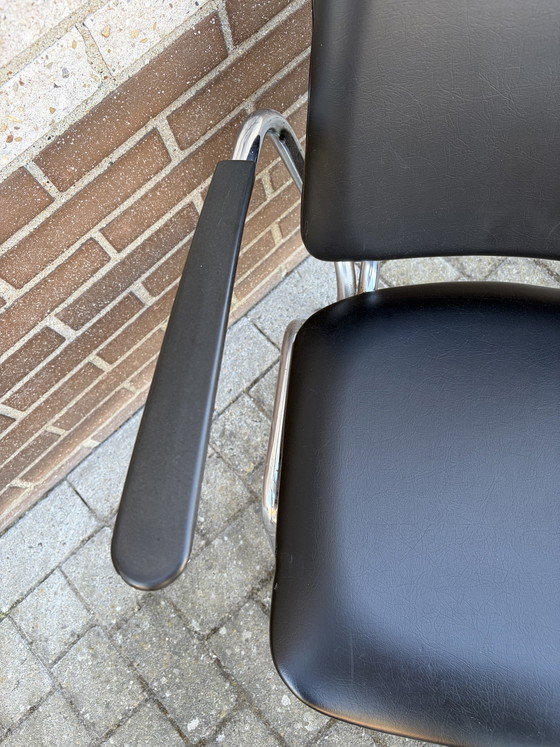 Image 1 of 2 vintage buisframe stoelen Gebroeders de Wit Gispen midcentury 