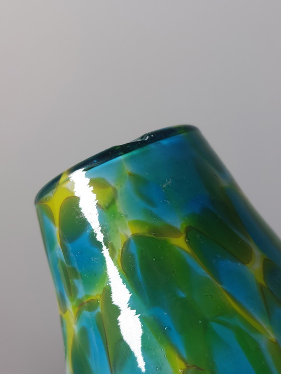 Image 1 of Vintage mid-century overlay glass Murano vase, 1970s