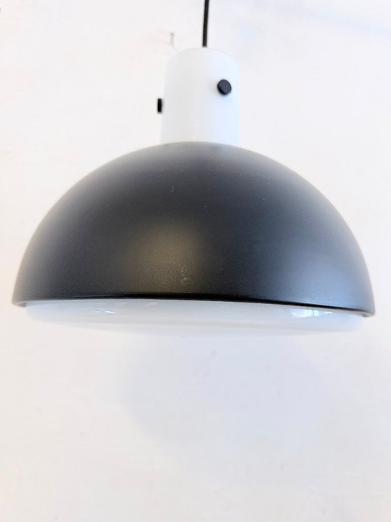 Space Age Pendant lamp made of glass and metal by Glashütte Limburg 70s Design (photo 2 of 12)