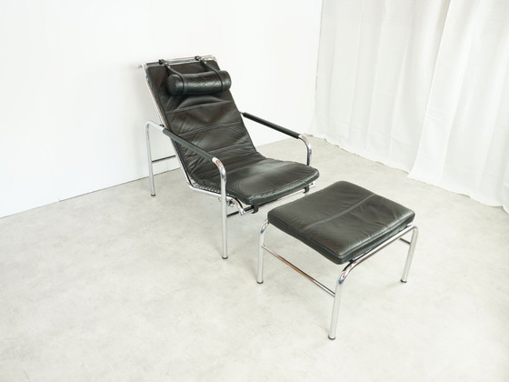 Image 1 of Gabrielle Mucchi Zanotta Genni Lounge Chair Ottoman Vintage